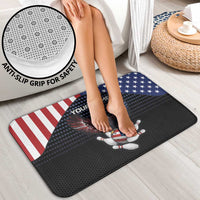 Custom Patriotic Bowling Bathroom Set with Bald Eagle, American Flag Bowling Ball - Wonder Print Shop