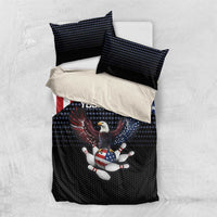 Custom Patriotic Bowling Bedding Set with Bald Eagle, American Flag Bowling Ball - Wonder Print Shop
