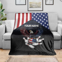 Custom Patriotic Bowling Blanket with Bald Eagle, American Flag Bowling Ball - Wonder Print Shop