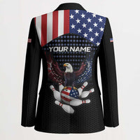 Custom Patriotic Bowling Blazer with Bald Eagle, American Flag Bowling Ball - Wonder Print Shop