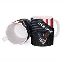 Custom Patriotic Bowling Ceramic Mug with Bald Eagle, American Flag Bowling Ball - Wonder Print Shop