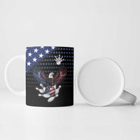 Custom Patriotic Bowling Ceramic Mug with Bald Eagle, American Flag Bowling Ball - Wonder Print Shop