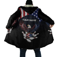 Custom Patriotic Bowling Cloak with Bald Eagle, American Flag Bowling Ball - Wonder Print Shop