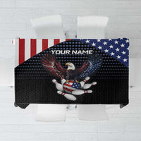 Custom Patriotic Bowling Tablecloth with Bald Eagle, American Flag Bowling Ball - Wonder Print Shop