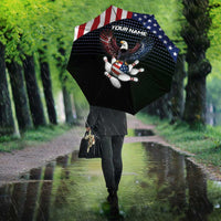 Custom Patriotic Bowling Umbrella with Bald Eagle, American Flag Bowling Ball - Wonder Print Shop