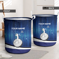 Custom Galaxy Golf Laundry Basket with Golfer Silhouette, Golf Ball Design - Wonder Print Shop