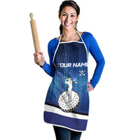 Custom Galaxy Golf Apron with Golfer Silhouette, Golf Ball Design - Wonder Print Shop