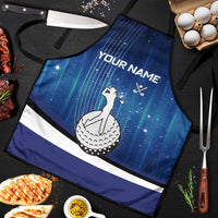 Custom Galaxy Golf Apron with Golfer Silhouette, Golf Ball Design - Wonder Print Shop