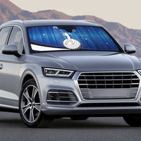 Custom Galaxy Golf Auto Sun Shade with Golfer Silhouette, Golf Ball Design - Wonder Print Shop