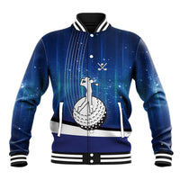 Custom Galaxy Golf Baseball Jacket with Golfer Silhouette, Golf Ball Design - Wonder Print Shop