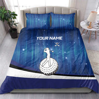 Custom Galaxy Golf Bedding Set with Golfer Silhouette, Golf Ball Design - Wonder Print Shop