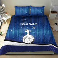Custom Galaxy Golf Bedding Set with Golfer Silhouette, Golf Ball Design - Wonder Print Shop