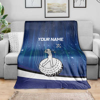 Custom Galaxy Golf Blanket with Golfer Silhouette, Golf Ball Design - Wonder Print Shop