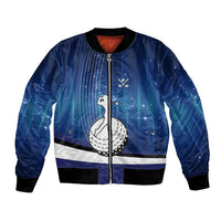 Custom Galaxy Golf Bomber Jacket with Golfer Silhouette, Golf Ball Design - Wonder Print Shop