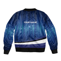 Custom Galaxy Golf Bomber Jacket with Golfer Silhouette, Golf Ball Design - Wonder Print Shop