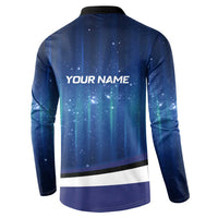 Custom Galaxy Golf Button Sweatshirt with Golfer Silhouette, Golf Ball Design - Wonder Print Shop