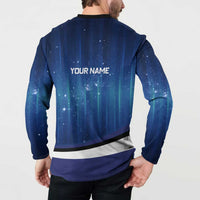 Custom Galaxy Golf Button Sweatshirt with Golfer Silhouette, Golf Ball Design - Wonder Print Shop