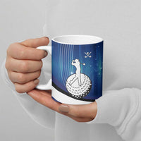 Custom Galaxy Golf Ceramic Mug with Golfer Silhouette, Golf Ball Design - Wonder Print Shop