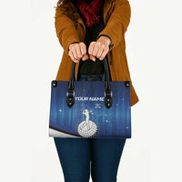 Custom Galaxy Golf Leather Bag with Golfer Silhouette, Golf Ball Design - Wonder Print Shop