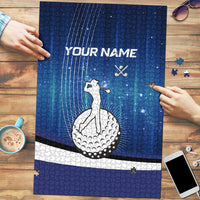 Custom Galaxy Golf Puzzle with Golfer Silhouette, Golf Ball Design - Wonder Print Shop