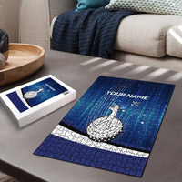 Custom Galaxy Golf Puzzle with Golfer Silhouette, Golf Ball Design - Wonder Print Shop