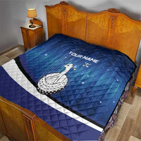Custom Galaxy Golf Quilt with Golfer Silhouette, Golf Ball Design - Wonder Print Shop