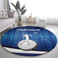 Custom Galaxy Golf Round Carpet with Golfer Silhouette, Golf Ball Design - Wonder Print Shop