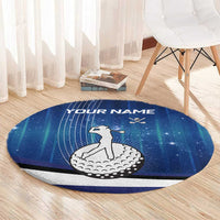 Custom Galaxy Golf Round Carpet with Golfer Silhouette, Golf Ball Design - Wonder Print Shop