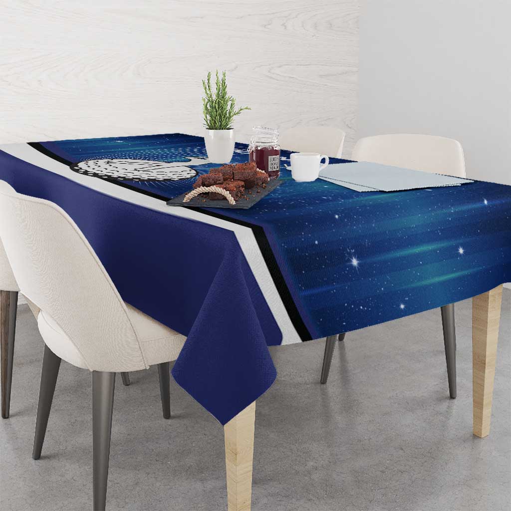 Custom Galaxy Golf Tablecloth with Golfer Silhouette, Golf Ball Design - Wonder Print Shop