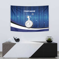 Custom Galaxy Golf Tapestry with Golfer Silhouette, Golf Ball Design - Wonder Print Shop