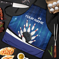 Custom Galaxy Bowling Apron with Striking Pins and Ball Design - Wonder Print Shop
