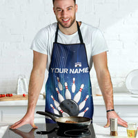 Custom Galaxy Bowling Apron with Striking Pins and Ball Design - Wonder Print Shop