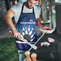 Custom Galaxy Bowling Apron with Striking Pins and Ball Design - Wonder Print Shop