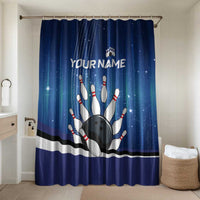 Custom Galaxy Bowling Bathroom Set with Striking Pins and Ball Design - Wonder Print Shop