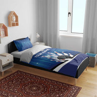 Custom Galaxy Bowling Bedding Set with Striking Pins and Ball Design - Wonder Print Shop