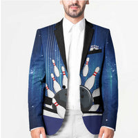 Custom Galaxy Bowling Blazer with Striking Pins and Ball Design - Wonder Print Shop