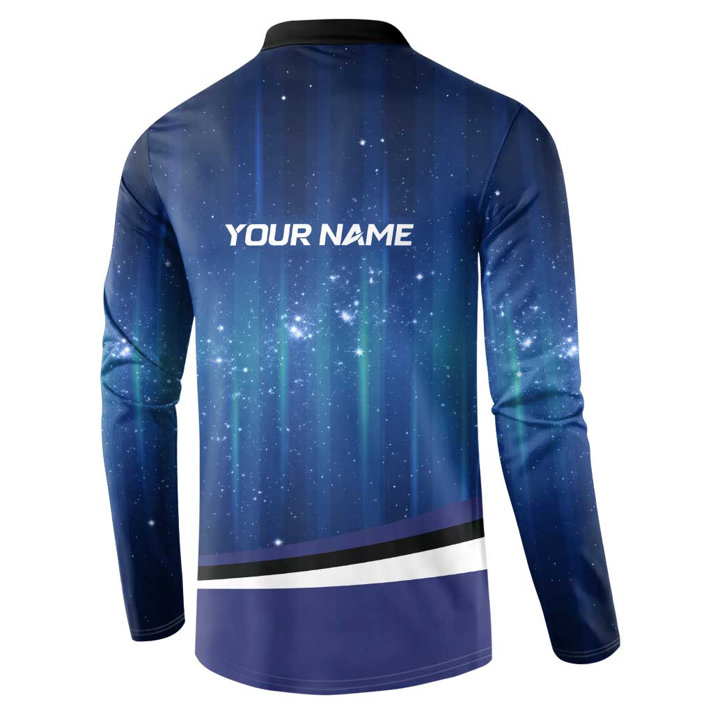 Custom Galaxy Bowling Button Sweatshirt with Striking Pins and Ball Design - Wonder Print Shop