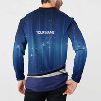 Custom Galaxy Bowling Button Sweatshirt with Striking Pins and Ball Design - Wonder Print Shop