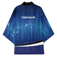 Custom Galaxy Bowling Kimono with Striking Pins and Ball Design - Wonder Print Shop