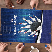 Custom Galaxy Bowling Puzzle with Striking Pins and Ball Design - Wonder Print Shop