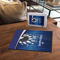Custom Galaxy Bowling Puzzle with Striking Pins and Ball Design - Wonder Print Shop