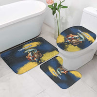 Custom Camo Redfish Bathroom Set with Colorful Fish Design, Yellow Splatter Pattern - Wonder Print Shop