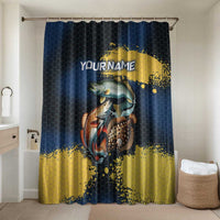 Custom Camo Redfish Bathroom Set with Colorful Fish Design, Yellow Splatter Pattern - Wonder Print Shop