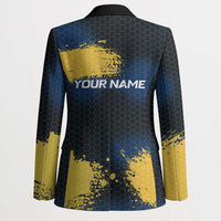 Custom Camo Redfish Blazer with Colorful Fish Design, Yellow Splatter Pattern - Wonder Print Shop