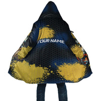 Custom Camo Redfish Cloak with Colorful Fish Design, Yellow Splatter Pattern - Wonder Print Shop