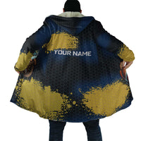 Custom Camo Redfish Cloak with Colorful Fish Design, Yellow Splatter Pattern - Wonder Print Shop