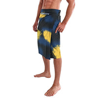 Custom Camo Redfish Lavalava with Colorful Fish Design, Yellow Splatter Pattern - Wonder Print Shop