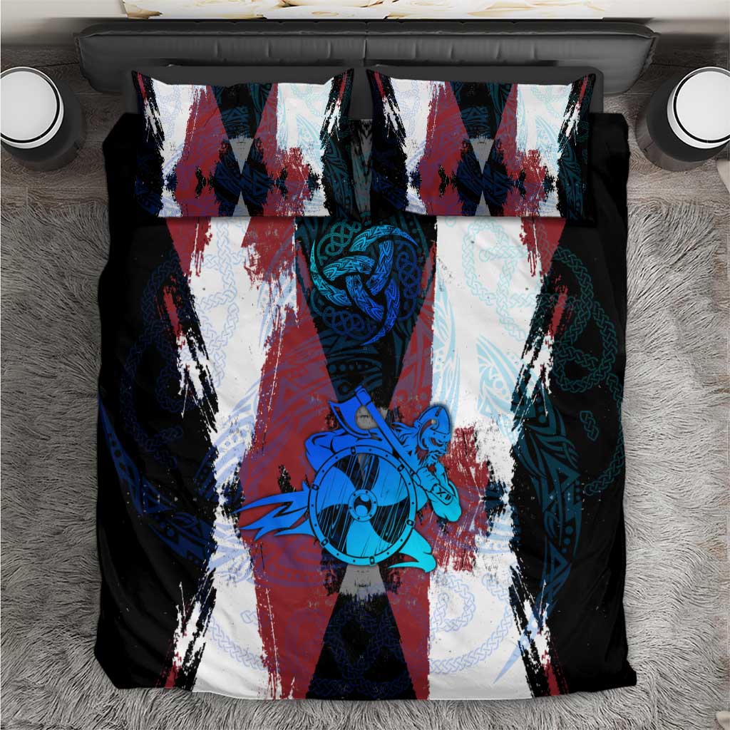 Vikings Warrior Bedding Set with Shield, Axes and Nordic Pattern Norse Heritage Tribute - Wonder Print Shop