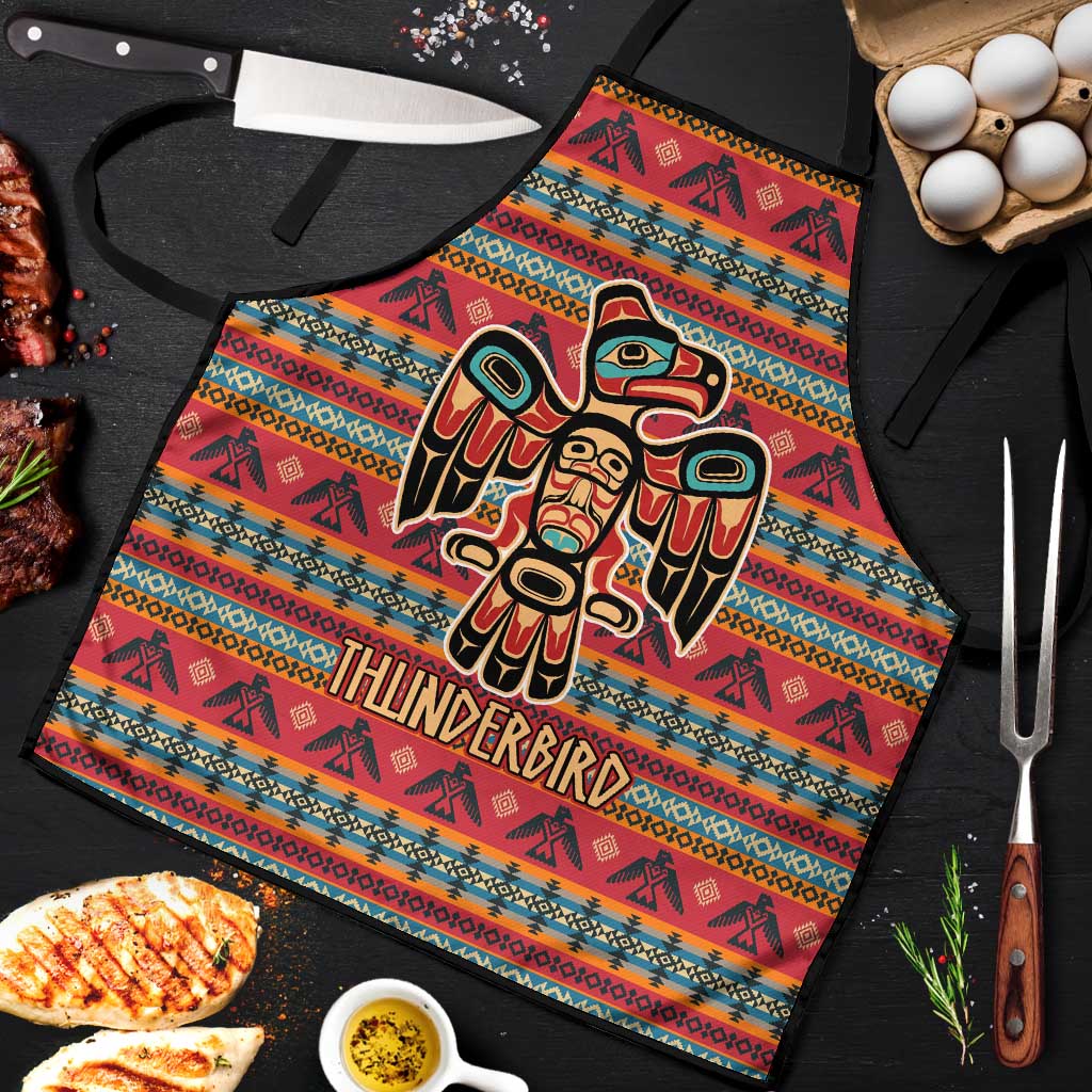 Thunderbird Totem Apron Native American Geometric Tribal - Pacific Northwest Indigenous Art - Wonder Print Shop