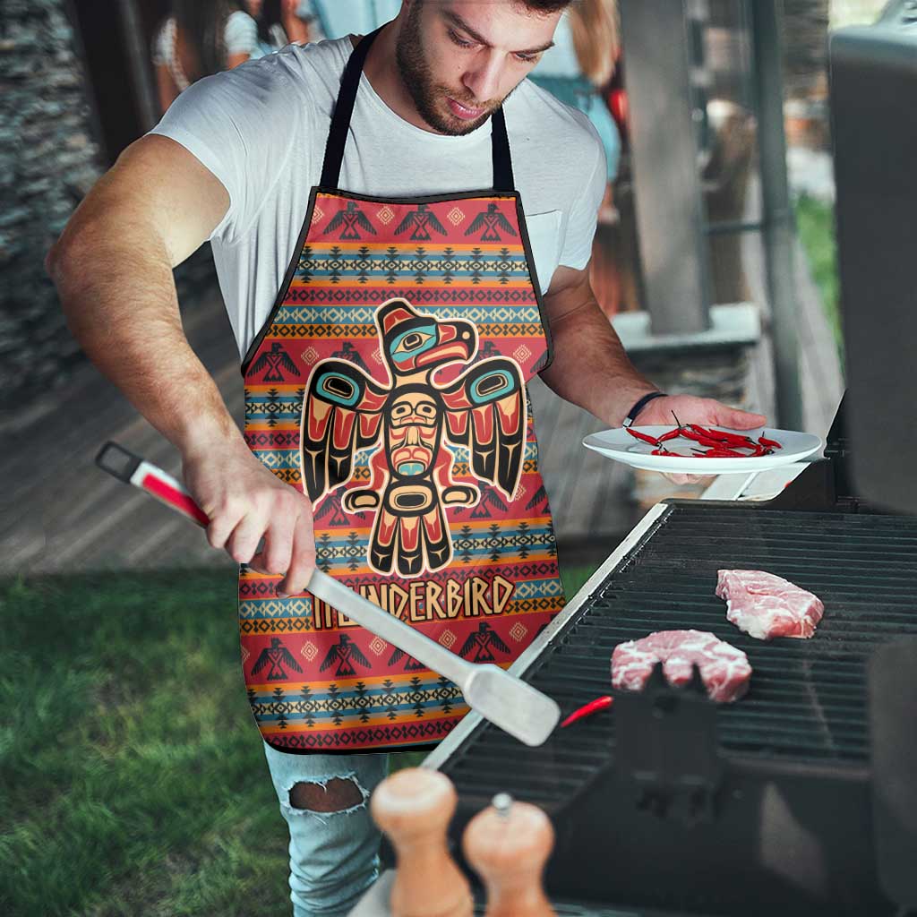 Thunderbird Totem Apron Native American Geometric Tribal - Pacific Northwest Indigenous Art - Wonder Print Shop